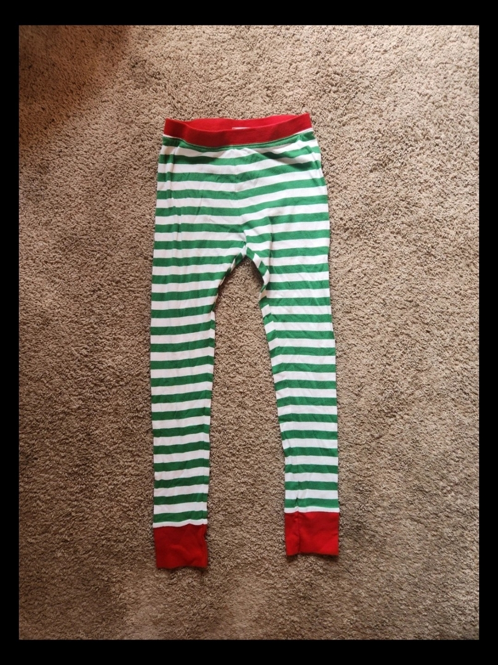 🎄 Wondershop Girls Christmas Striped Leggings – Size 10